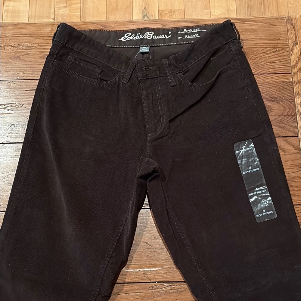 Eddie Bauer Brown Corduroy Pants for Casual Style